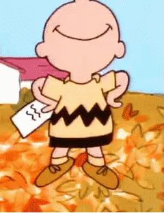 A Cartoon Of Charlie Brown Holding A Piece Of Paper With The Number 33 On It GIF