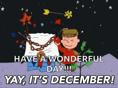 A Cartoon Of Charlie Brown Holding An Apple And Saying `` Have A Wonderful Day ! '' GIF