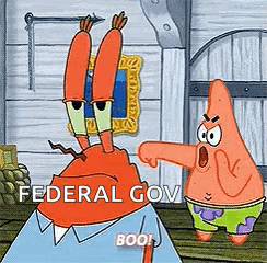 A Cartoon Of Crab From Spongebob Squarepants Pointing At Patrick Star From Spongebob Squarepants . GIF