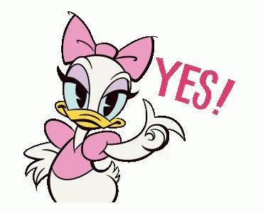 A Cartoon Of Daisy Duck Saying Yes GIF