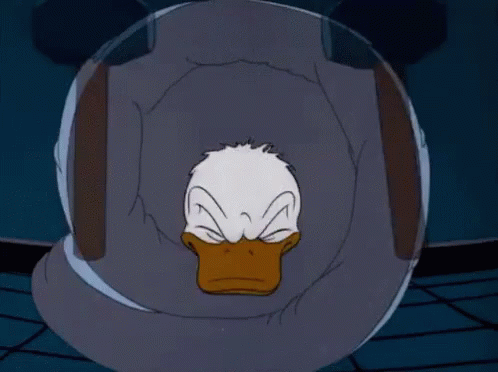 A Cartoon Of Donald Duck In A Toilet GIF