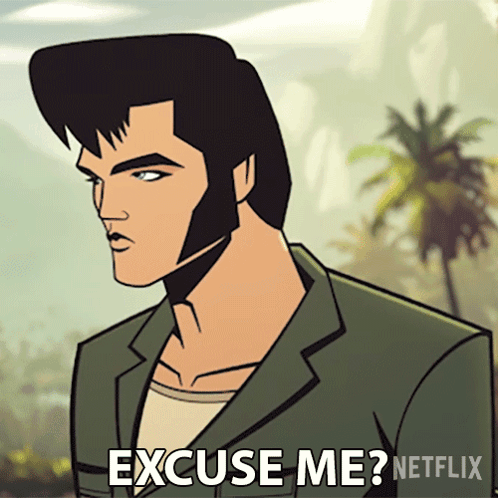 Elvis Presley Saying Excuse Me GIF