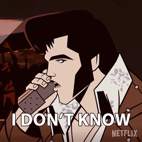 Elvis Presley Singing With I Don't Know Below GIF