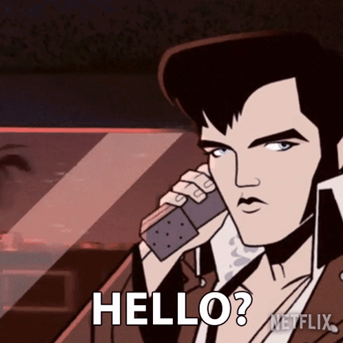 Elvis Presley Talking On Phone Hello GIF