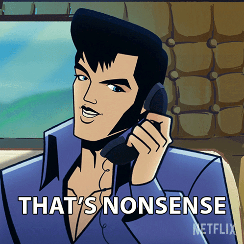 Elvis Presley Talking On Phone Netflix Caption GIF