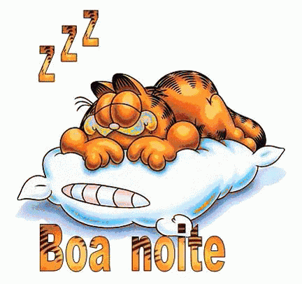 A Cartoon Of Garfield Sleeping On A Pillow GIF