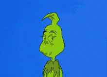 A Cartoon Of Grinch With A Very Angry Face On A Blue Background GIF