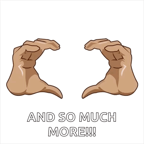 A Cartoon Of Hands Making A Heart Shape With The Words And So Much More Below GIF