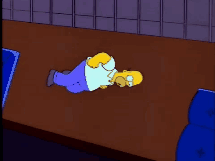 Homer Simpson Lying On His Back On Floor GIF