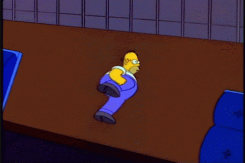 Homer Simpson Lying On Floor Cartoon GIF