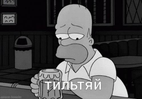 A Cartoon Of Homer Simpson Sitting At A Bar Holding A Beer Mug GIF
