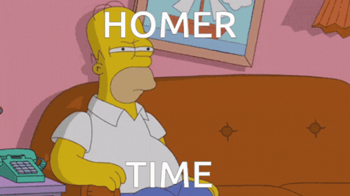 Homer Simpson Sitting On Couch With Sunglasses GIF