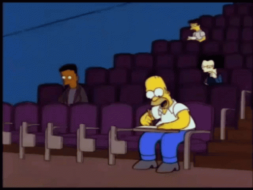 A Cartoon Of Homer Simpson Talking To A Doctor While Another Man Stands Behind Him . GIF