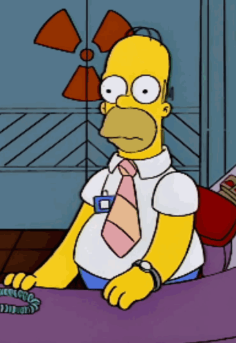 Homer Simpson Wearing Tie GIF