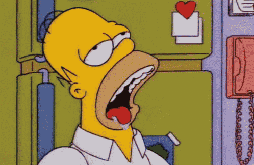 Homer Simpson With Mouth Open And Tongue Out GIF