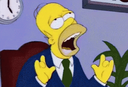 A Cartoon Of Homer Simpson With His Mouth Wide Open GIF