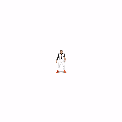 A Cartoon Of Joe Burrow From Cincinnati Holding His Fist Up GIF