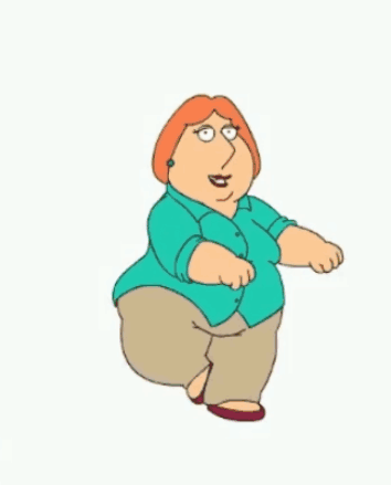 A Cartoon Of Lois Griffin From Family Guy Dancing GIF