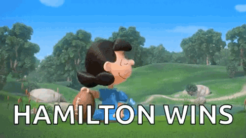 A Cartoon Of Lucy From The Peanuts Movie Is Running In A Field . GIF