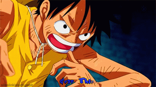 A Cartoon Of Luffy From One Piece Is Shown With A Caption That Says " Go For This " GIF
