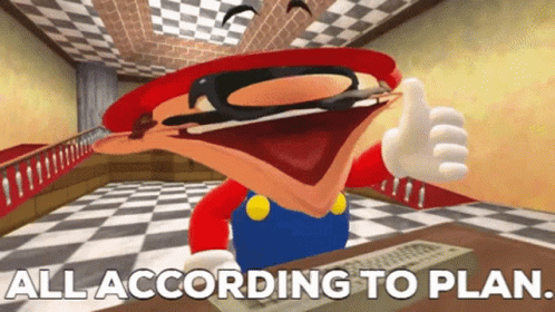 Mario Giving Thumbs Up All According To Plan GIF