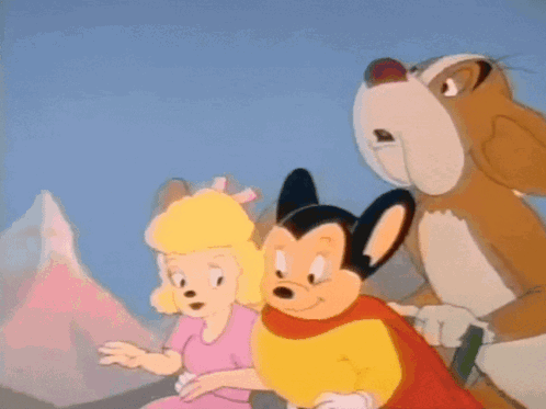 A Cartoon Of Mickey Mouse And Minnie Mouse GIF