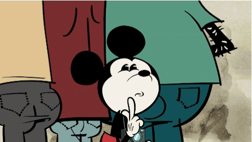 A Cartoon Of Mickey Mouse Holding A Camera GIF