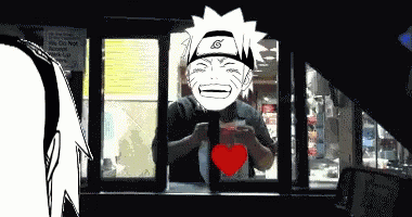 A Cartoon Of Naruto Holding A Red Heart GIF