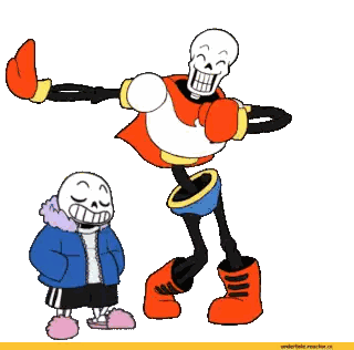 a cartoon of papyrus and sans from undertale standing next to each other