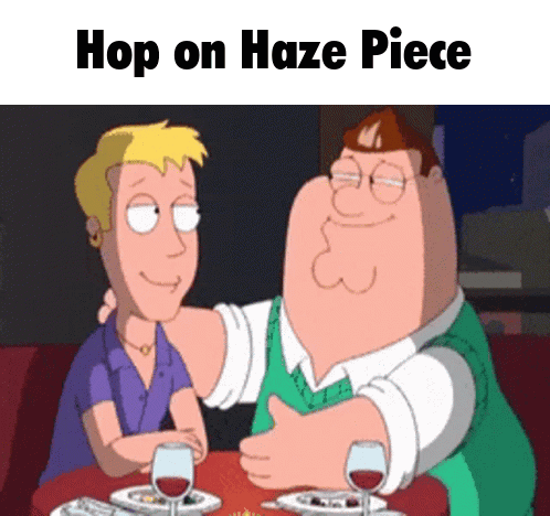 A Cartoon Of Peter Giving A Thumbs Up With The Words Hop On Haze Piece GIF