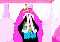 A Cartoon Of Princess Bubblegum Holding A Crown On Her Head GIF