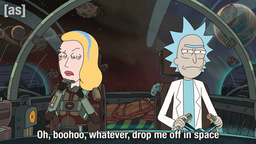 A Cartoon Of Rick And Morty Saying Oh Boohoo GIF