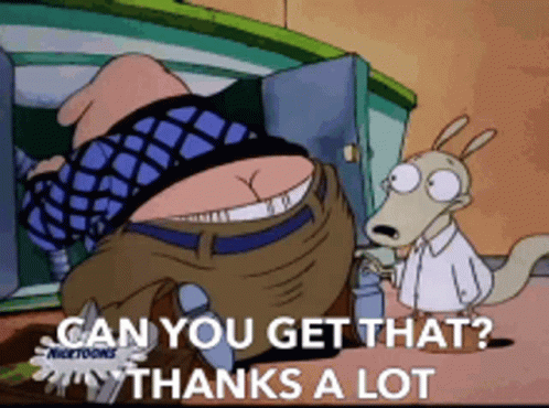 A Cartoon Of Rick And Morty Says " Can You Get That Thanks A Lot " GIF