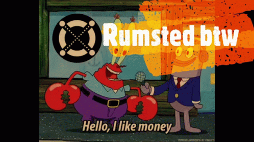 A Cartoon Of Rumsted Btw With A Crab And Spongebob GIF