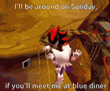 Shadow The Hedgehog Says I'll Be Around Sunday GIF