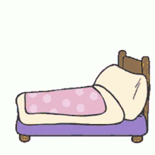 a cartoon of snoopy laying in bed with a pink blanket