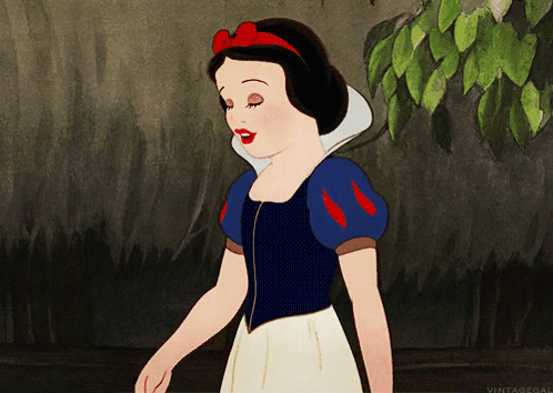 A Cartoon Of Snow White With Vintagegal Written On The Bottom Right GIF