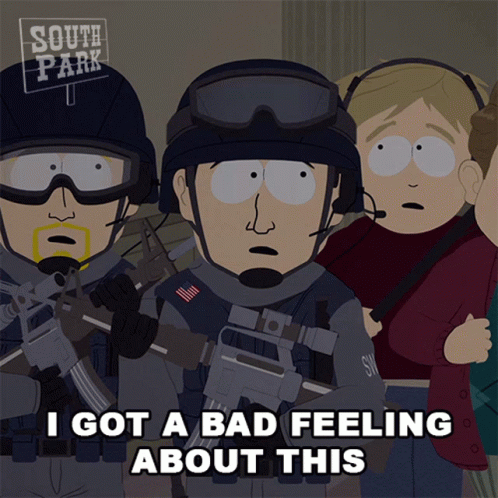 A Cartoon Of Soldiers With A Sign That Says South Park GIF