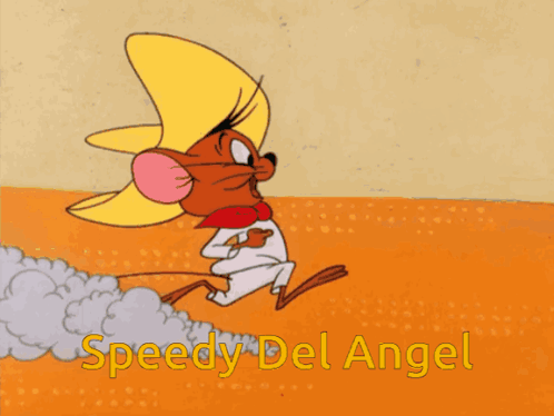 A Cartoon Of Speedy Del Angel With Smoke Coming Out Of His Ears GIF