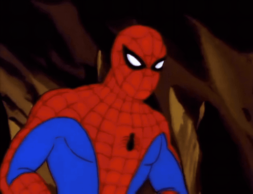 A Cartoon Of Spider-Man Holding A Camera GIF