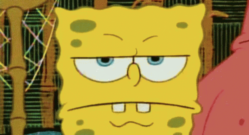 A Cartoon Of Spongebob And Patrick Making A Funny Face GIF