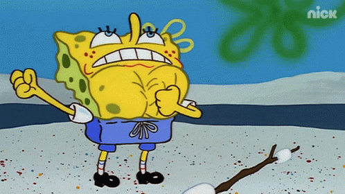 A Cartoon Of Spongebob Giving A Thumbs Up With A Nick Logo In The Background GIF
