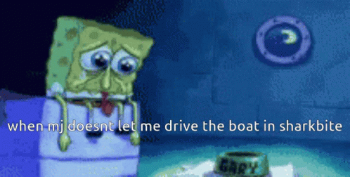 A Cartoon Of Spongebob Sitting Next To A Dog Bowl That Says Gary GIF