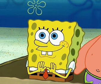 A Cartoon Of Spongebob Sitting Next To Patrick Star GIF