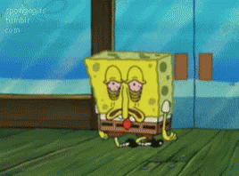 A Cartoon Of Spongebob Squarepants With A Sad Face GIF