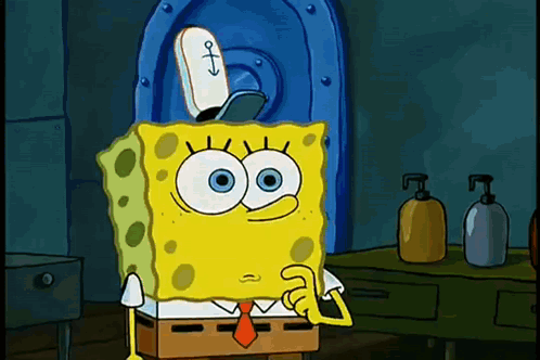 A Cartoon Of Spongebob Wearing A Captain Hat GIF