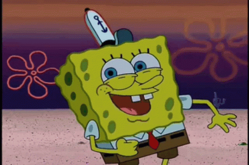 A Cartoon Of Spongebob Wearing A Sailor Hat And Tie GIF