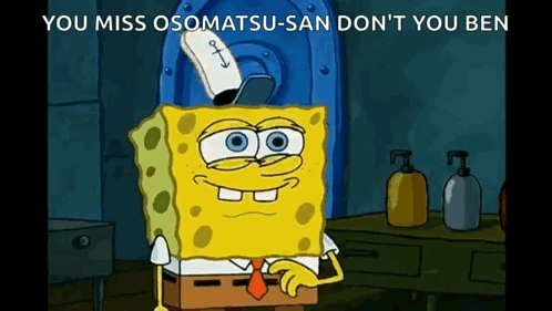 A Cartoon Of Spongebob Wearing A Sailor Hat Is Sitting In Front Of A Door . GIF