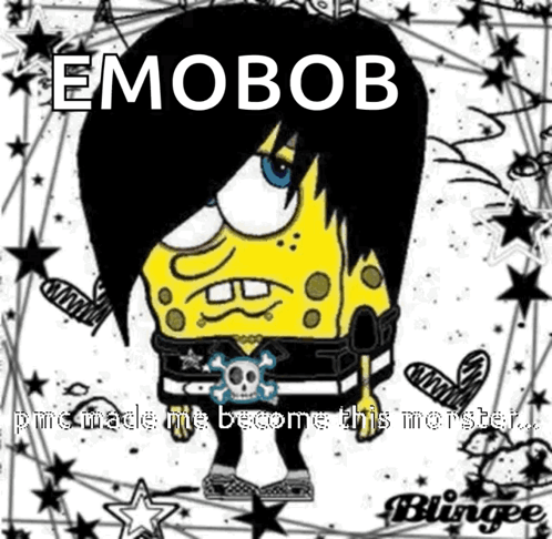 A Cartoon Of Spongebob Wearing A Skull And Crossbones Belt . GIF