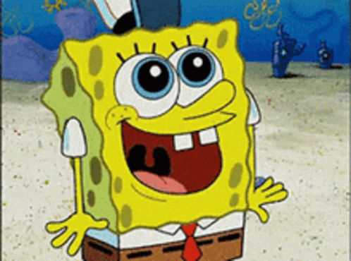 A Cartoon Of Spongebob Wearing A Top Hat And A Tie GIF